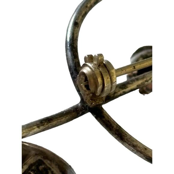Vtg Lang Sterling Silver Treble Cleft Pin Brooch 5.97g - Picture 4 of 7